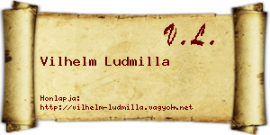 Vilhelm Ludmilla névjegykártya
